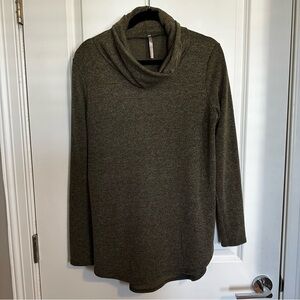 Olive Green Cowl Neck Women's Sweater